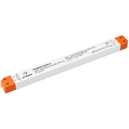 Блок питания ARV-SN24075-SLIM-PFC-C 24В 3.12А 75Вт IP20 пластик  029191(1)
