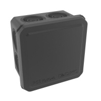 Коробка ответвительная с 8+2 кабельными вводами d20/20мм IP55 70х70х40мм черн.  53770B Коробка ответвительная с 8+2 кабельными вводами d20/20мм IP55 70х70х40мм черн.  53770B