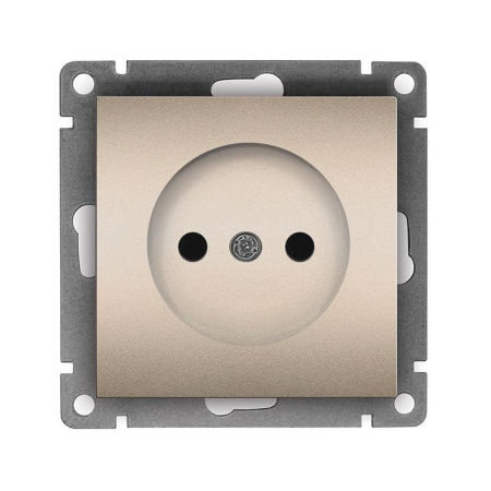Розетка 1-м СП Афина 16А IP20 без заземл. механизм шампань  A0022-Br