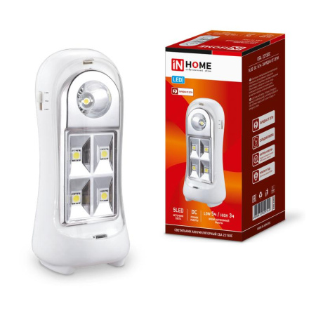 Светильник светодиодный СБА 2215DC 4+1LED 600мА.ч lithium battery DC аварийный  4690612029542