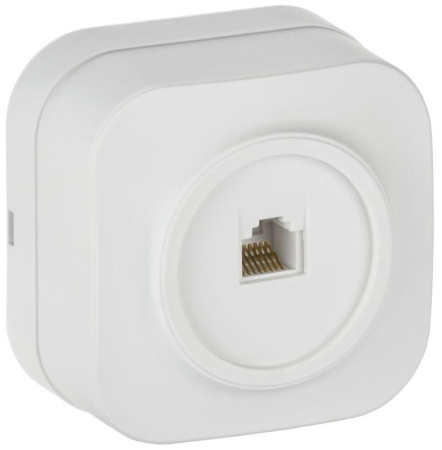 Розетка компьютерная ОП RJ45 кат.5E GLORY РК10-ХБм бел. матов.  EKH10-K01M