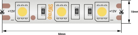 Лента светодиодная стандарт 5050 60LED/м 14.4Вт/м холод. бел. 12В IP68 (уп.5м)  00-00001846