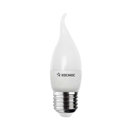 Лампа светодиодная CW 5Вт свеча на ветру 4500К бел. E27 440лм 220-240В  Lksm_LED5wCWE2745