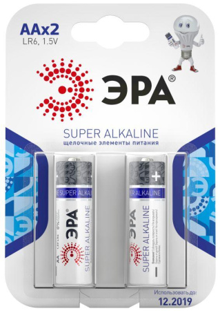 Элемент питания алкалиновый AA/LR6 LR6-2BL (блист.2шт)  C0038452