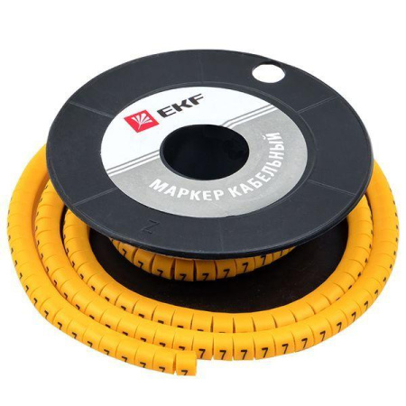 Маркер каб. 2.5кв.мм "7" (ЕС-1) (уп.1000шт)  plc-KM-2.5-7