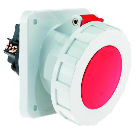 Розетка 125А 5п 3P+N+PE 6ч 400В IP67 наклонная  12108