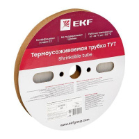 Трубка термоусадочная ТУТ 12/6 прозр. PROxima (уп.50м)  tut-12-tr