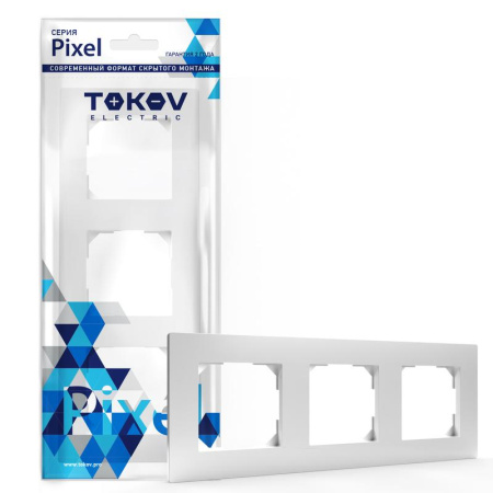 Рамка 3-м Pixel универс. бел.  TKE-PX-RM3-C01