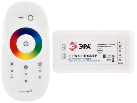 Контроллер для светодиодной ленты с радио пультом RGBW-Controller-12/24В-288/576Вт-IP20-RF  Б0061114