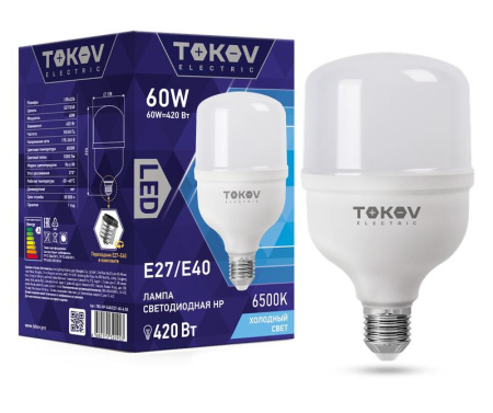 Лампа светодиодная 60Вт HP 6500К Е40/Е27 176-264В  TKE-HP-E40/E27-60-6.5K