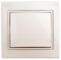 Кнопка включения СП Plano 1-109-02 10А 250В IP20 Plano слон. кость  Б0053832