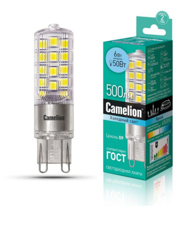 Лампа светодиодная LED6-G9-NF/845/G9 6Вт 220В  13707