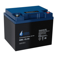 Батарея аккумуляторная HML-12-45 свинцово-кислотная 12В/45А.ч ПарусЭлектро HML-12-45