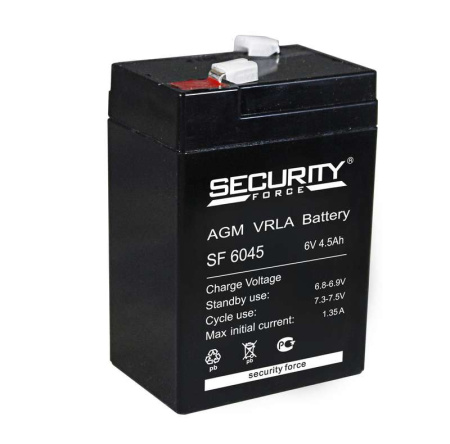 Аккумулятор ОПС 6В 4.5А.ч  SF 6045