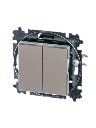Переключатель 2-кл. СП Levit IP20 кофе макиато/бел.  2CHH595245A6018