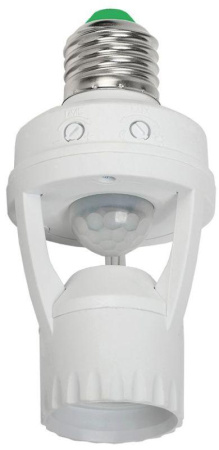Датчик движения ДД 045 E27 60Вт угол обз. 360град. 6м IP20 бел.  LDD10-045-60-001