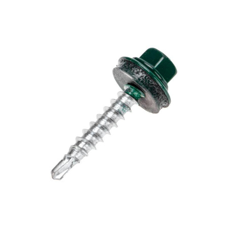 Саморез кровельный 4.8х29мм окрашенный RAL 6005 короб (уп.250шт)  1204-4829-3