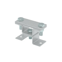 Держатель универсальный на мостовой опоре двойной для полосы до 40мм с 2 пластинами XUDMO2-B40 HD КМ MA0535