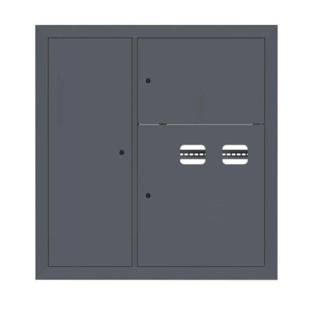 Щит этажный 2кв. слаботочка слева RAL7016 (1000х950х150) PROxima  mb29-v-2z-ral7016
