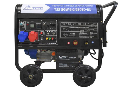 Бензогенератор инверторный сварочный TSS GGW 6.0/250ED-R3 ТСС 026495