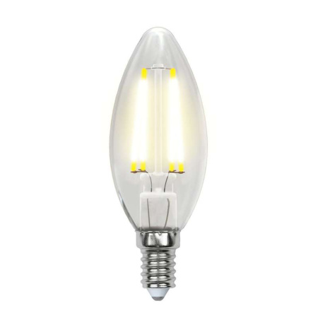 Лампа светодиодная LED-C35-5W/WW/E14/CL/DIM GLA01TR форма "свеча" прозр. Air теплый бел. 3000К диммир. упак. картон  UL-00002860