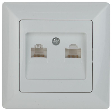 Розетка компьютерная 2-м СП Solo 4-304-01 RJ45 бел.  Б0043389