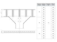 Ответвитель T-образ. лестничный 50х100мм  tlt50100
