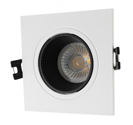 Светильник встраиваемый IP20 10Вт GU5.3 LED бел./черн. пластик  DK3071-WH+BK