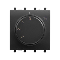 Механизм управления вентиляторами модульный 2мод. Avanti "Черный матовый"  4412172