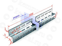 Профиль L2000 сталь 2мм ZП45х25 УТ1.5  465 254526 14
