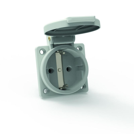 Розетка встраиваемая Schuko 16А 3п 250В IP54 сер. Quick Connect  71100