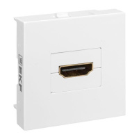 Розетка HDMI 1-м СП 2мод. без индикатора бел.  E2MR-21HDMI-10