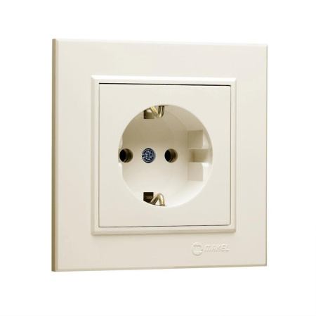 Розетка 1-м СП Karea 16А IP20 с/з крем.  56010028