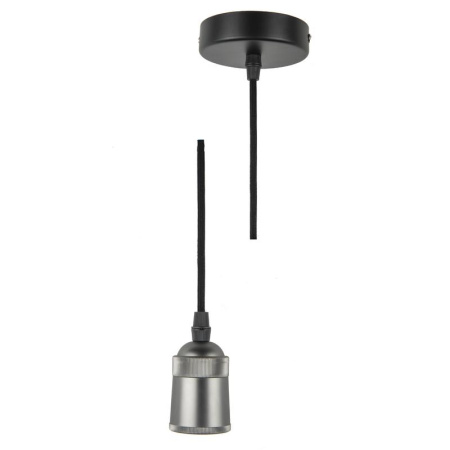Патрон декоративный DLC-T-S31/E27 TS/1M/BL PEARL BLACK Techno провод 1м и крепление алюм.  UL-00005287