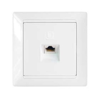 Розетка компьютерная 1-м СП бел.  РК18-006