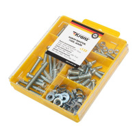 Набор винтов гаек шайб 132шт пластик. коробка  KR-01-3101-09