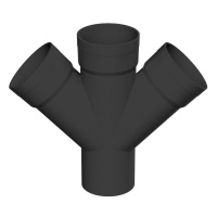 Ответвитель X-образ. для гофр. двустен. труб 45град. d160  021160