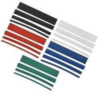 Набор трубок термоусадочных тонкостен. ТТУ 2/1; 4/2; 6/3; 8/4 (З; С; К; Ч) 20х8см разноцвет.  UDRS-D2-D8-10-3