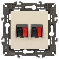 Розетка аудио 2мод. 14-3112-02 Elegance сл. кость ЭРА Б0034327
