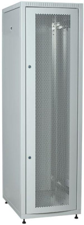 Шкаф сетевой LINEA E 42U 600х800мм двери 2шт перф. и метал. сер.  LE35-42U68-PM