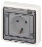 Розетка Эксперт 11-2521-01 2P+E IP55 16А-250В СУ бел.  Б0063259