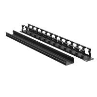 Органайзер кабельный 19дюйм с крышкой 1U глубина 40 мм RAL9005  R5CP1941HEB