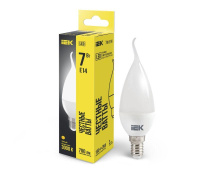 Лампа светодиодная ECO CB35 7Вт свеча на ветру 3000К E14 230В  LLE-CB35-7-230-30-E14