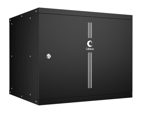 Шкаф телекоммуникационный настенный WSC-05D-9U55/45m-BK 19дюйм 9U LIGHT черн.  10178c
