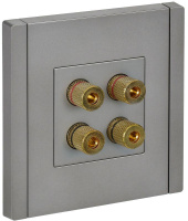 Аудиорозетка 4-м FORTE&PIANO FP539 сталь  FP-S40-K46