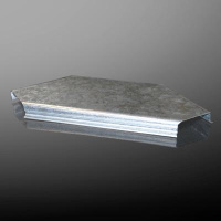 Крышка для угла горизонт. 90град. осн. 100 сталь 1.0мм с кругл. замком оцинк.  EI-02.12.31.003