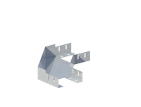 Угол для лотка горизонтальный 90град. 150х100 сталь 1.2мм ЛМс-90Г цУТ2.5 оцинк. СОЭМИ Н0122310633