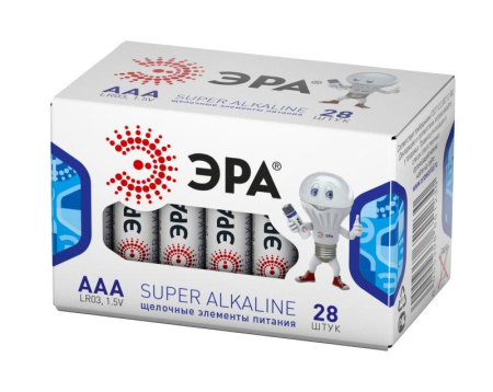 Элемент питания алкалиновый AAA/LR03 LR03-28 box (уп.28шт)  Б0002909
