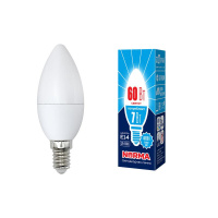 Лампа светодиодная LED-C37-7W/NW/E14/FR/NR Norma 7Вт матовая 4000К тепл. бел. E14 (упак. картон)  UL-00003795