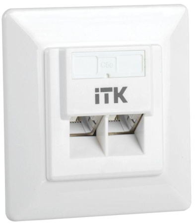 Розетка компьютерная 2-м СП RJ45 кат.5E FTP  CS2-1C5EF-2-1